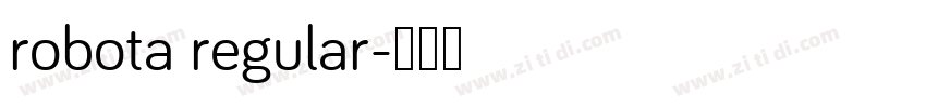robota regular字体转换